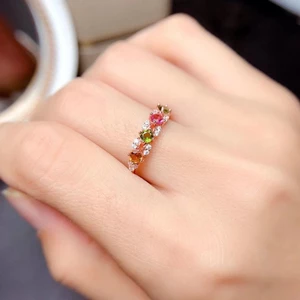 Nhẫn mở bạc 925 màu kẹo Mori nhỏ