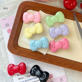 Julyhot Nơ Kẹp Tóc Phụ Kiện Tóc Cô Gái Dễ Thương Trái Tim Bên Kẹp Nổ Tính Khí Trang Sức Massivedeals