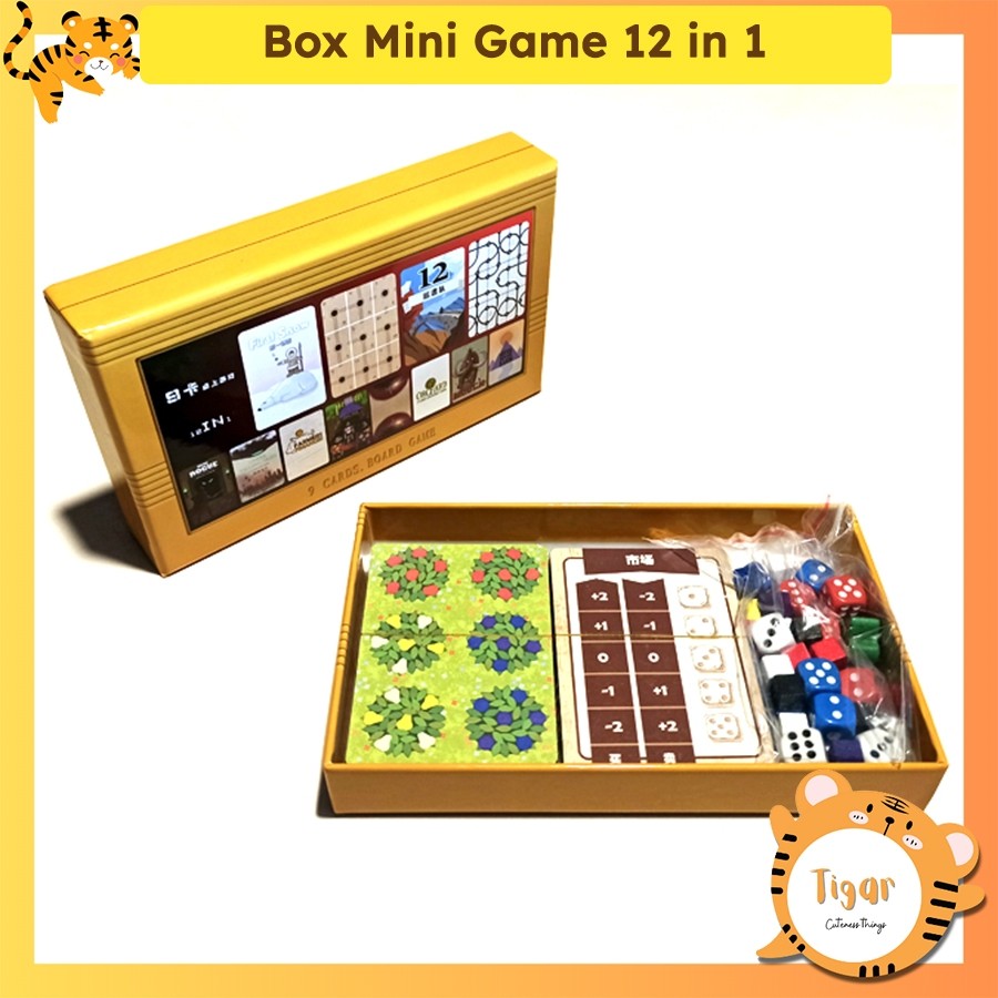 Boardgame Box mini boardgame 12 game in 1 Tigar
