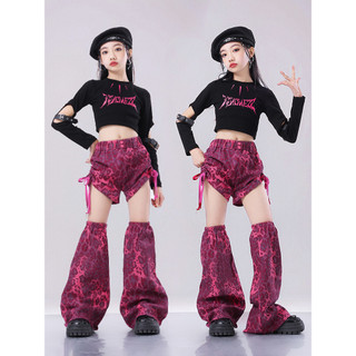 đồ biểu diễn cho đồ học nhảy cho trang phục nhảy hiện đại đồ tập nhảy cho bé đồ nhảy zumba cho bé gái Cô gái đường rốn cắt tỉa áo crop top