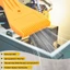 1 / 4BSP Nam Thread ABS Lỗ Đơn Thổi Không Khí Phẳng Jet Nozzle Màu Vàng