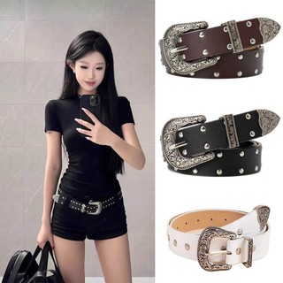 Thắt lưng Serene Punk da PU, style punk gothic y2k, hợp thời trang và retro
