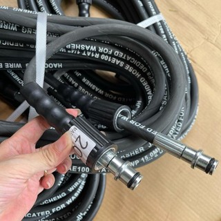 Dây rửa xe LÕI THÉP loại tốt REN 22mm , dùng cho máy xịt rửa áp lực cao (phụ kiện máy rửa xe)