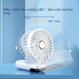 Quạt cầm tay mini di động gấp màn hình kỹ thuật số usb sạc quạt nhỏ