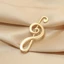 DELMER Treble Clef Pins, Hợp kim Music Note Eighth Note Pin, Nhạc cụ cổ điển vàng tinh tế G Clef Trâm cài buổi hòa nhạc