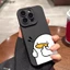 Dành Cho iQOO 15 13 Z10 Turbo Pro Plus Lite Z10X Neo10 Pro Plus 5G 4G Ốp Điện Thoại Ngộ nghĩnh Dấu Vịt Hoạt Hình Dễ Thương Mờ Đen Trắng Vỏ Mềm Đơn Giản