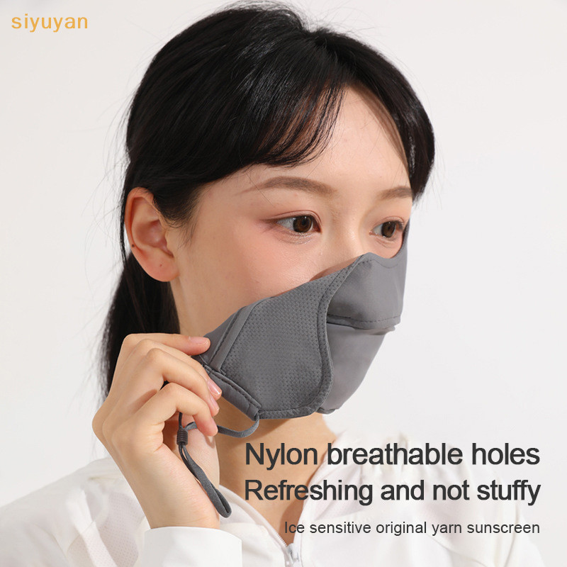 Siyuyan Thời Trang Mỏng Ngoài Trời Mặt nạ Chống Nắng Cho Nữ Bé Gái Đi Xe Đạp Chống Tia UV Mặt nạ Thoáng Khí Hưng Chạy Mặt nạ Thể Thao Khăn VN