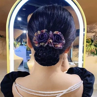 Chụp Búi, Kẹp Lưới Búi Tóc Hình Hoa, Phụ Kiện Tóc TRUNG NIÊN HaminStore