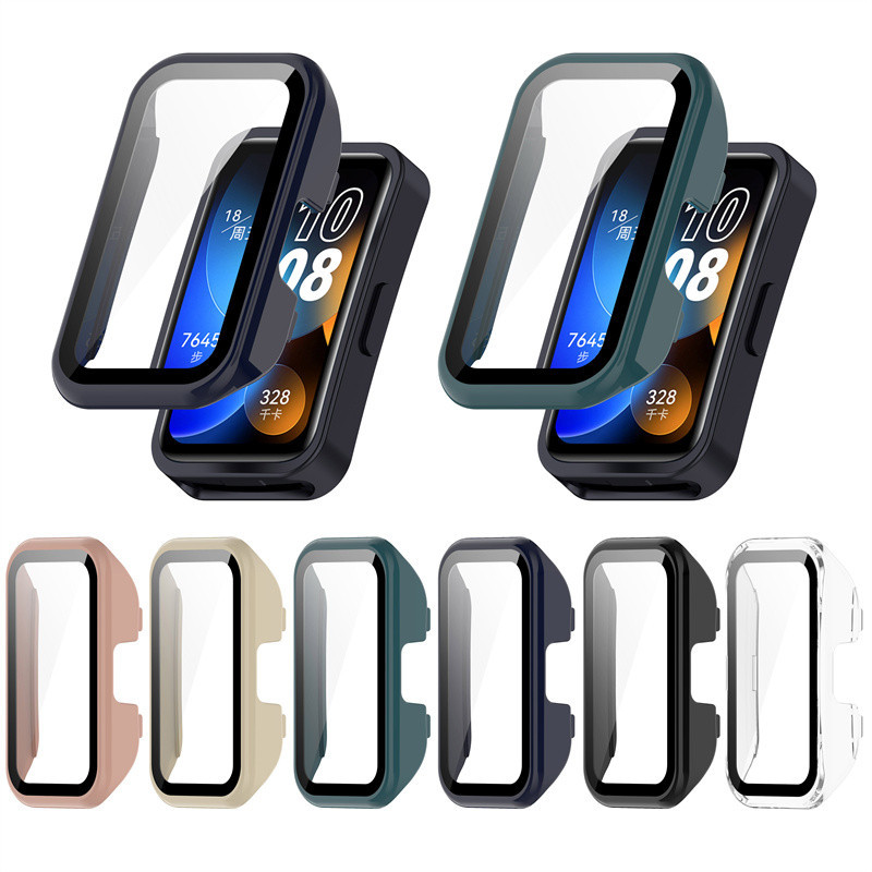 Vỏ bảo vệ Huawei band 8 9 10 Vỏ bảo vệ PC cứng cho Huawei band8 band9 band10 Vỏ bảo hiểm toàn diện Kính bảo vệ