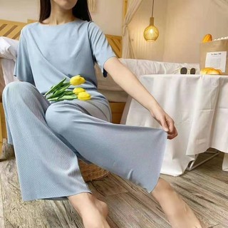 Bộ Đồ Nữ Hoàng Băng Nữ Mùa Hè 2024 Bộ Đồ Ngủ Thường Ngày Mềm Mại Phù Hợp Với Mỏng Thời Trang Nhà Quần Áo Bộ Hai Mảnh Dành Cho Nữ