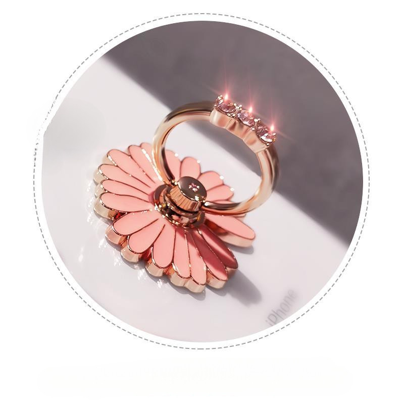 Phụ Kiện Điện Thoại Di Động Khóa Vòng Giá Đỡ Influencer Daisy Chống Sốc Khóa Ngón Tay Phong Cách Nữ Với Kim Cương Vỏ Điện Thoại Đa Năng Lười Để Bàn Giá Đỡ Đa Năng