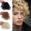 MERIGGIARE Tóc Giả Xoăn Nổ, Tóc Ngắn Afro Chịu Nhiệt, Chất Lượng Hàng Ngày Kẹp Trong Tóc Phần Mở Rộng Tóc Miếng Tóc Nữ