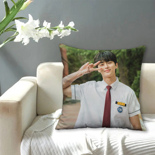 Phim Truyền Hình Hàn Quốc Lovely Runner Vỏ Gối Vuông Byeon Woo-seok & Hye-yoon Kim Một Mặt In Hình Sofa Polyester Gối Phòng Khách Trang Trí Nhà (Không Có Gối)