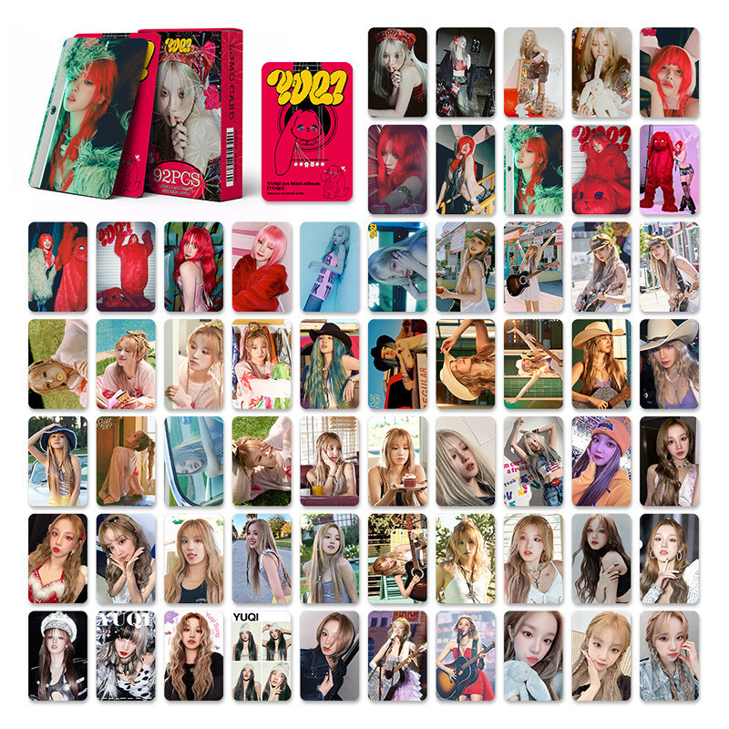 92 Cái / hộp (G) IDLE Lomo cards Album Toàn Bộ 2 [2] Super Lady Sticker Photocards GIDLE Yuqi SOLO Minnie Soyeon Shuhua Miyeon Bưu Thiếp YM