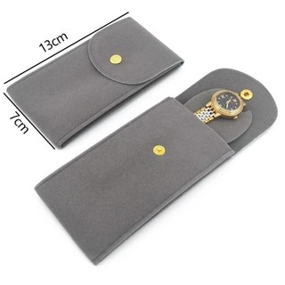 Túi đựng đồng hồ WOOLYNOOK, Hộp đồng hồ Snap Flannelette, Túi bảo quản chống bụi di động chất lượng cao dành cho nam giới