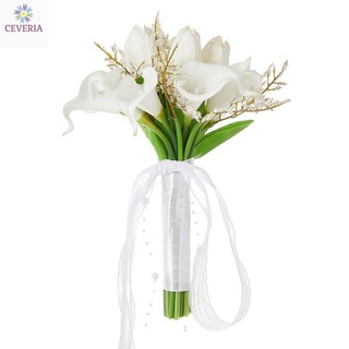 Bó hoa cưới cô dâu Rum trắng và ngọc trai siêu xinh CEVERIA