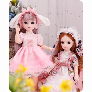 Risedut Trọn Bộ Búp Bê BJD 1 / 6, Có Quần Áo Mắt Nâu 30CM 23 Búp Bê Khớp Di Động, Ngộ nghĩnh DIY 23 Đầm Khớp Di Động DIY Đồ Chơi Búp Bê Bé Gái