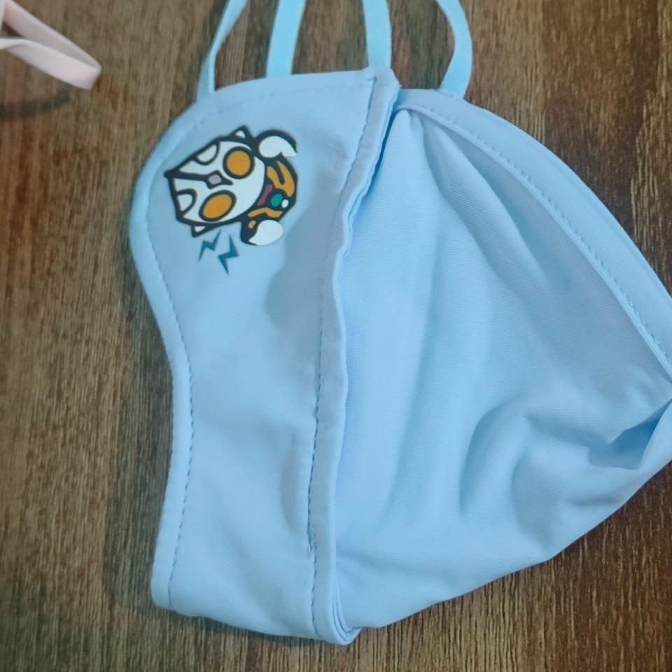 Khẩu trang vải cho bé, khẩu trang chống tia UV cho bé che gò má UPF50 dây có thể điều chỉnh