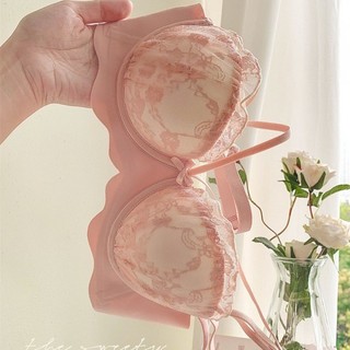 2024 New 3/4 Cup Breast Enhancement Underwear, Soft, Lace Embroidery, Fashionable, Suitable for Girlfriends