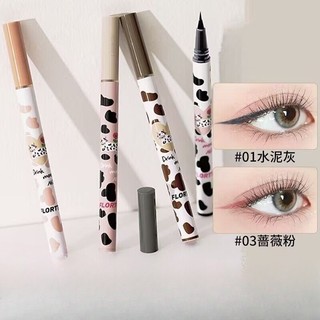 FLORTTE Eyeliner Fine Lying Silkworm Pen Liquid Eyeliner Shadow Pen Màu nâu tự nhiên