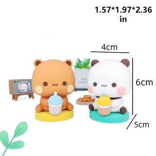 Jkdesign Hoạt Hình Thu Nhỏ, Sưu Tập Bubu Dudu Gấu Trúc Hình, Búp Bê Kawaii Dễ Thương Trang Trí Nhà Cửa