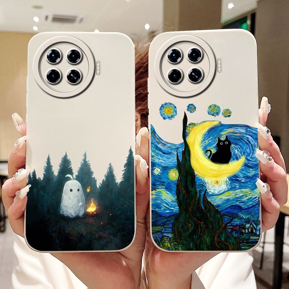 Ốp lưng Tecno Spark 20 Pro + KJ7 Thẩm mỹ Mèo dễ thương Sơn cà phê Vỏ silicon chống sốc Vỏ điện thoại Techno Spark 20 Pro Plus