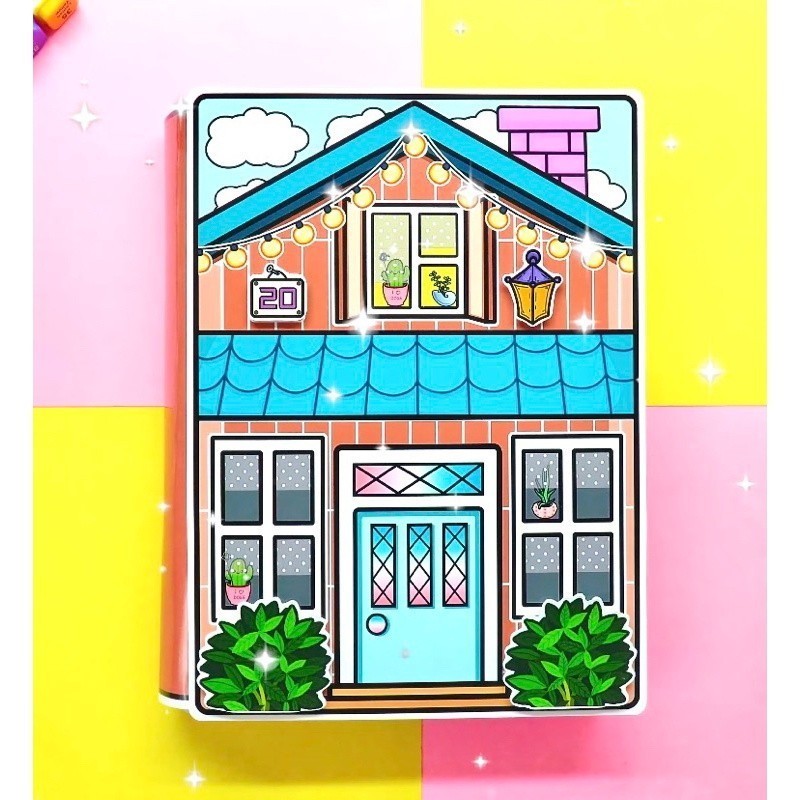 Sách Toca Life World Toca Boca 'S Chocolate House Mới squishy giấy tự làm ngôi nhà búp bê ngôi nhà búp bê giấy đồ chơi