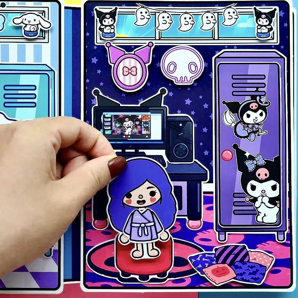 Sanrio Sách Hình Búp Bê Thủ Công Xinh Xắn đồ chơi sách thủ công đồ chơi tự làm chơi của trẻ em đồ chơi công chúa cho b
