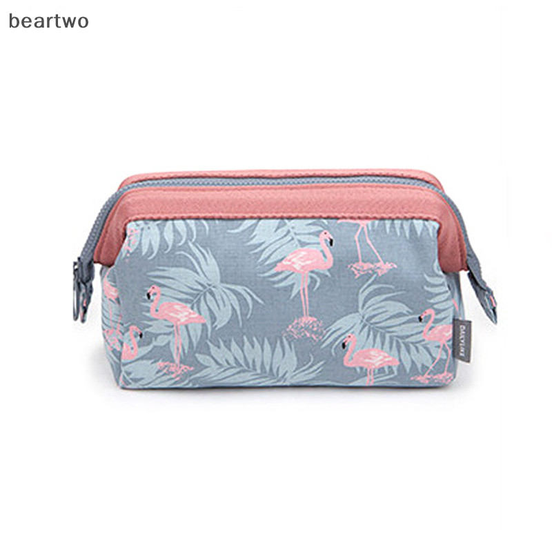 < Beartwo > Túi trang điểm du lịch nữ Flamingo Túi đựng mỹ phẩm trang điểm Beauty Wash Organizer Đẹp