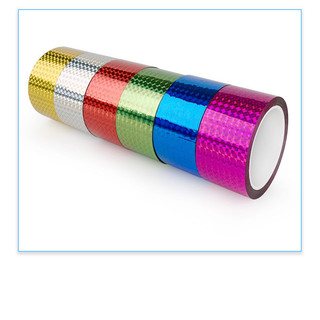 50m Tự Dính Trang Trí Laser Băng DIY Lấp Lánh Đảng Tặng Đóng Gói Trang Trí Nhà Băng Dập Nóng Miếng Dán Vàng Bạc Băng