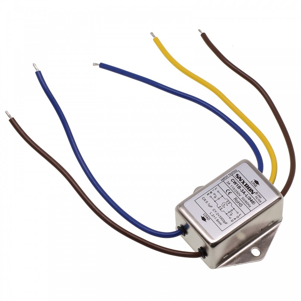 Bộ lọc nguồn Lắp đặt dây hữu ích 1 * 1x 3A / 6A / 10A Chống nhiễu