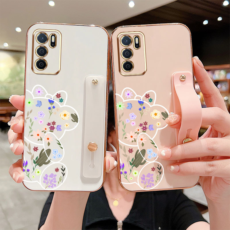 Ốp Điện Thoại Gấu Dễ Thương YBD Cho OPPO Reno 12 Pro Reno 12F Realme C65 4G A3 Pro (Ấn Độ) Có Giá Đỡ Cùng Màu Bảo Vệ Camera Chống Sốc Ốp Lưng Silicon Mềm