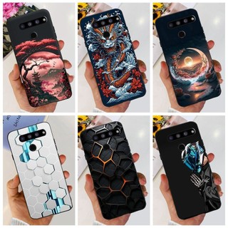 Ốp điện thoại TPU silicon mềm họa tiết mặt trăng rồng thời trang LG V50 ThinQ 5G LM-V510 LM-V500 LM-V450
