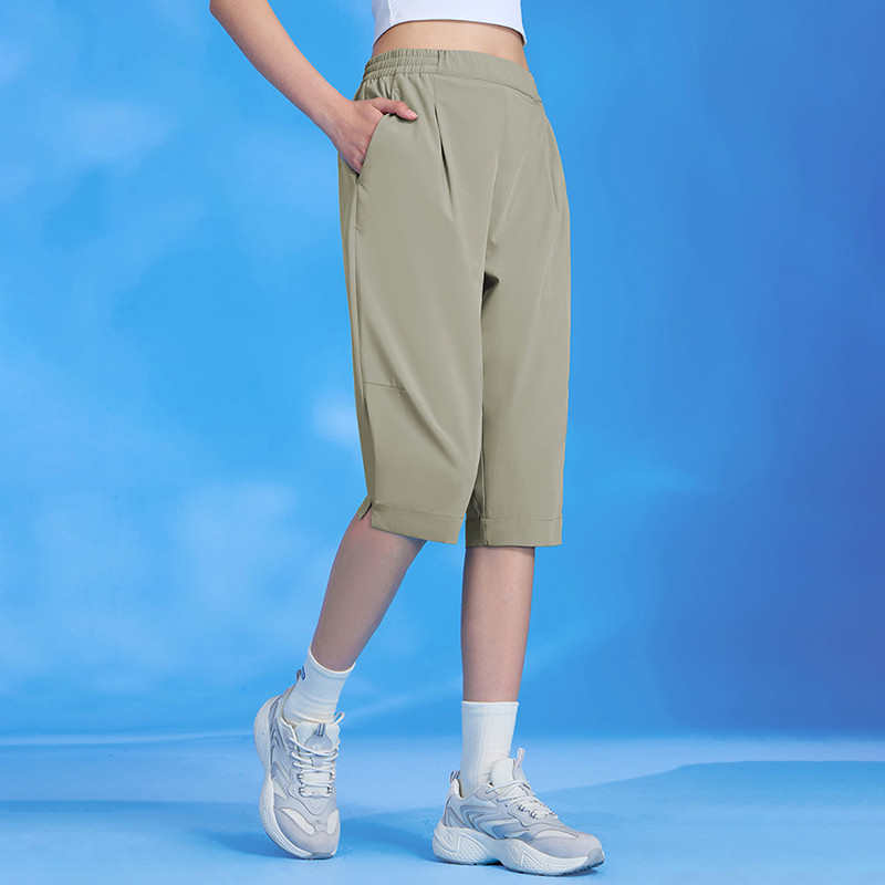 Ảnh Quần crop thể thao CAMEL CROWN Quần thể thao khô nhanh cho nam và nữ Quần thể thao chạy bộ cảm giác băng Quần short thoáng khí 2