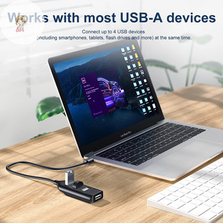 TWE 4 Cổng Tốc Độ Cao USB Hub Có Cáp USB Splitter Hub USB 2.0 Hub Di Động Adapter Đa Năng Cho Laptop Notebook VN