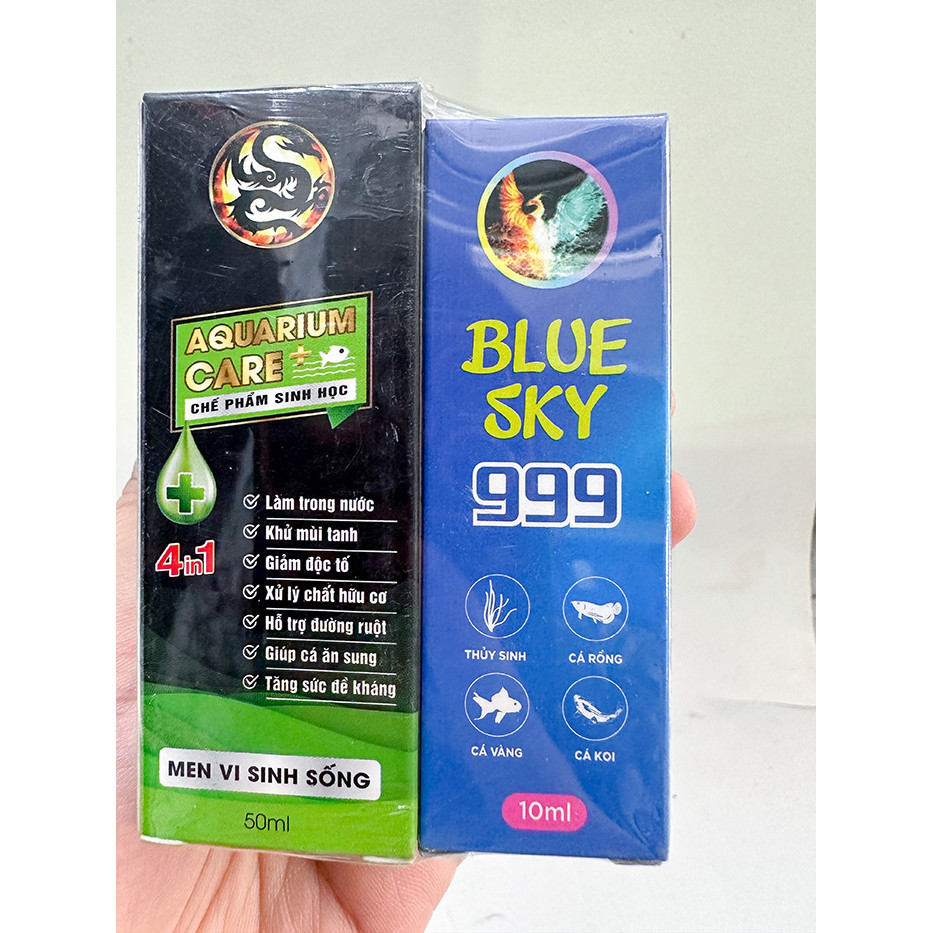 [1 Tặng 1] Aquarium Care 50ml Vi Sinh Tặng Kèm Blue Sky 999 10ml Cho Cá Cảnh