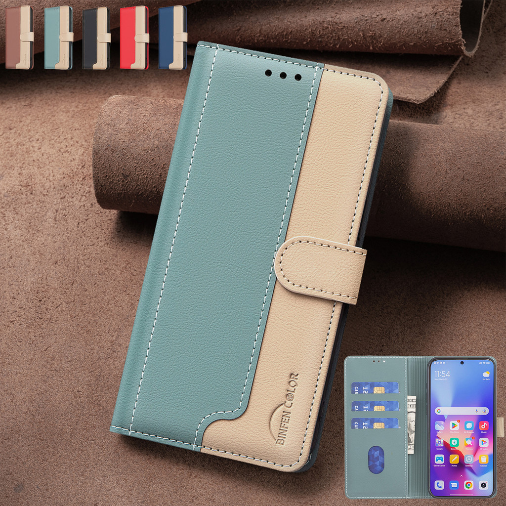 Dành Cho iPhone 16e 16 15 14 Plus 13 12 11 Pro Max XR Màu Ghép Da PU Flip Cover Ví Từ Tính Có Khe Cắm Thẻ Giá Đỡ TPU Mềm Ốp Lưng Điện Thoại Di Động