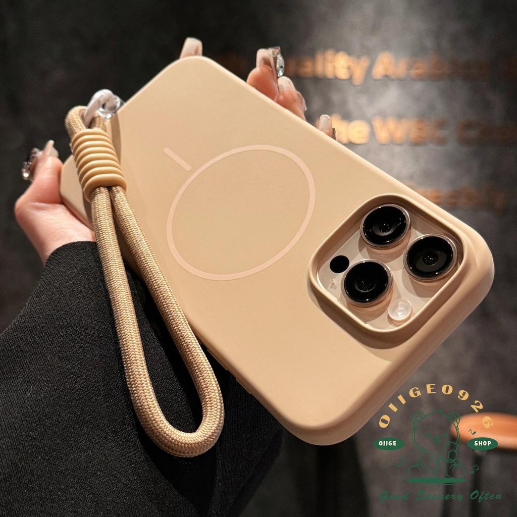 [Vỏ dây buộc] Vỏ điện thoại từ tính lỏng cảm giác da iphone16 Pro Max 15 14 13 12 11 cho vỏ iPhone Vỏ mềm silicon TPU chống sốc