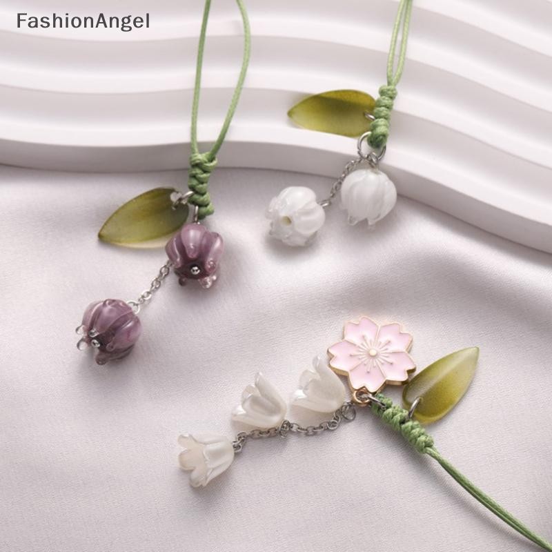 FashionAngel Hoa Dây Đeo Điện Thoại Di Động Quyến Rũ Dễ Thương Cho Điện Thoại Dây Ngắn Dây Tay Móc Khóa Dây Đeo Điện Thoại Mặt Dây Chuyền Thời Trang VN