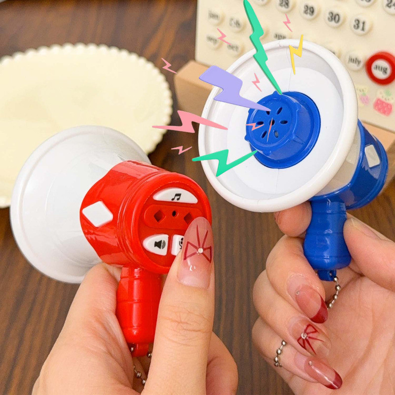 1-2 Móc Khóa Sừng Nhỏ - Bộ Khuếch Đại Ghi Âm - Mini, Thời Trang, Cổ Điển - Đồ Chơi Loa Cầm Tay - Hộp Nhạc - Dành Cho Ba Lô Schoolbag - Quà Tặng Sinh Nhật Trẻ Em