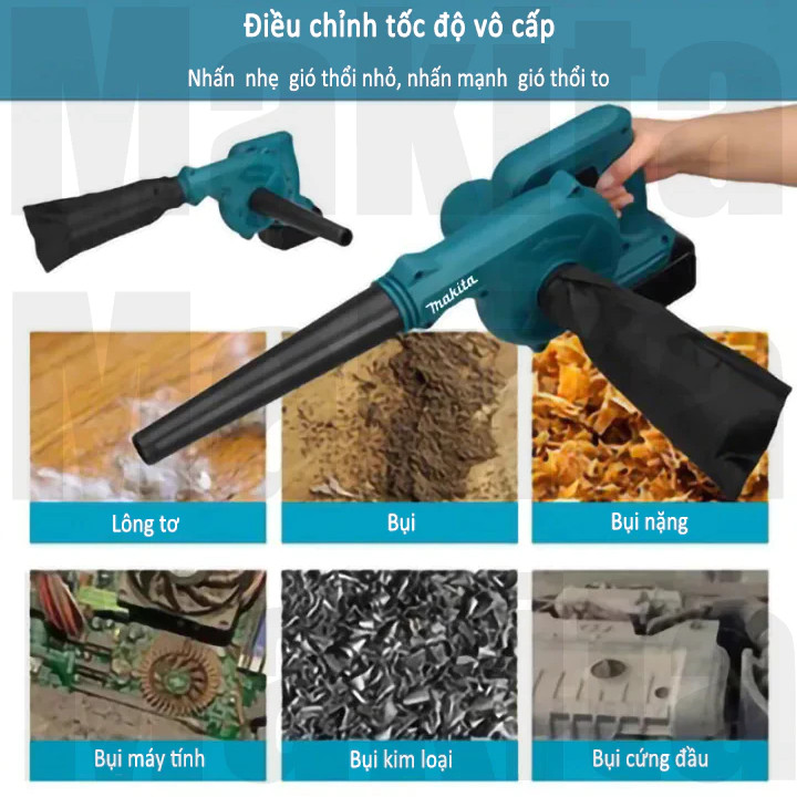 Máy Thổi-Hút Bụi Không Dây Makiita – Sạc Pin Tiện Lợi, Nhỏ Gọn, Linh Hoạt Mọi Nơi