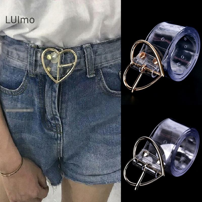 Luimo Nữ Dài Trong Suốt Thắt Lưng Trái Tim Pin Khóa Thắt Lưng Nữ Thắt Lưng Quà Tặng Sbs