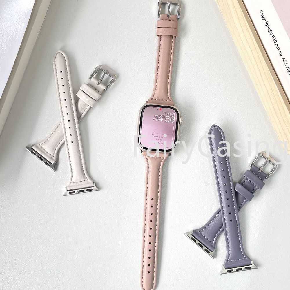 Dây đeo bằng da mỏng S11 Tương thích cho Apple Watch 44mm 40 41mm 49mm 42 / 46mm 45mm Vòng tay IWatch Series 10 9 8 76543 SE Ultra2