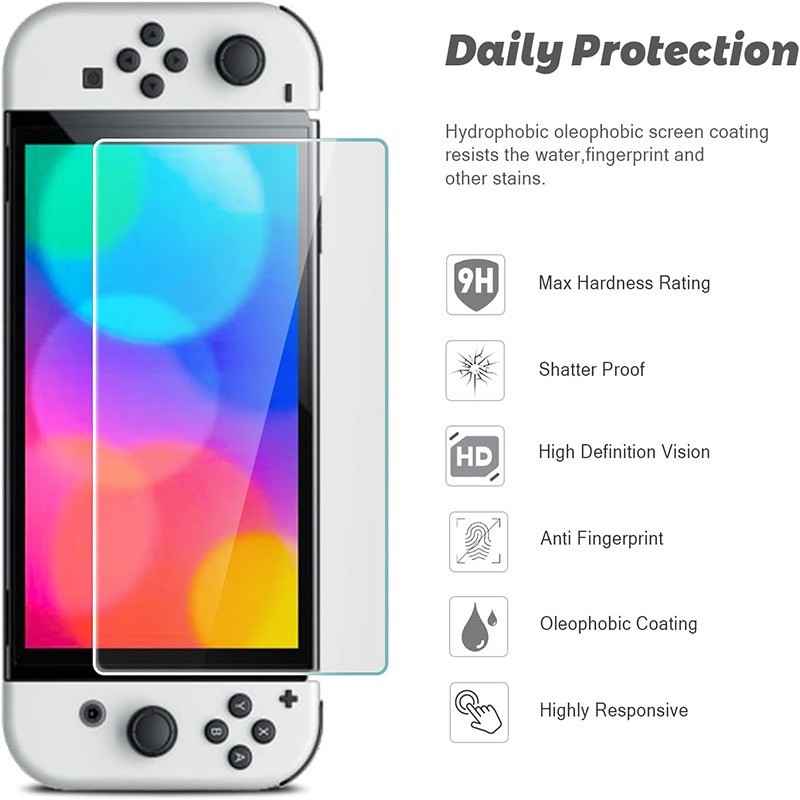Phim kính cường lực HD 400D cho Nintendo Switch Lite/Oled 5.5/6.2/7 inch, chống trầy xước, chống ánh sáng xanh