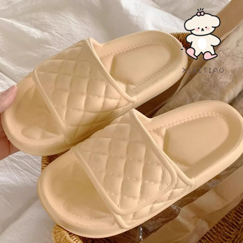 Xixitiao Dép Dép Hình Thoi Mềm Đế Dày Phong Cách Mới Sử Dụng Trong Nhà EVA Shit-Steping Giày Gia Đình Nữ Thời Trang Mùa Hè St