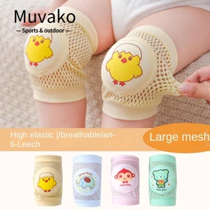 Muvako Crawling Bảo vệ trẻ mới biết đi, Miếng đệm đầu gối hoạt hình co giãn cho bé, Miếng đệm đầu gối bằng vải Cotton Polyester chống mài mòn cho trẻ sơ sinh