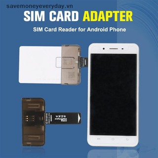 [savemoneyeveryday] Bộ chuyển đổi thẻ SIM 1Pc Đầu đọc thẻ SIM SIM SIM cho điện thoại Android (Cắm và chạy) Phụ kiện điện thoại Moble [vn]