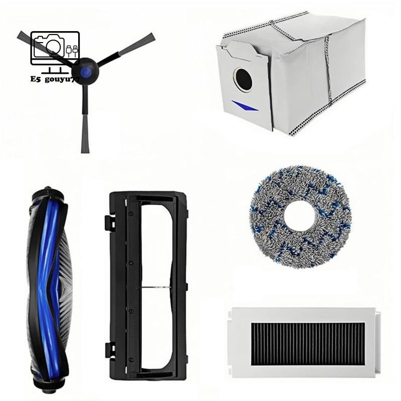 [Gouyu77] Bộ Phụ Kiện Cho N30 Pro Omni Robot Hút Bụi Bàn Chải Bên Chính Bộ Lọc Hepa Lau Nhà Vải Túi Bụi