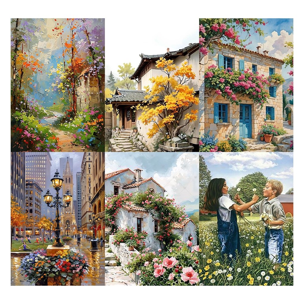 [Giấy] A5 In Màu - Set 50 Tờ Poster Giấy Dán Tường - HÌNH PHONG CẢNH MÙA XUÂN - Decor Trang Trí Nhà | MS: 111583