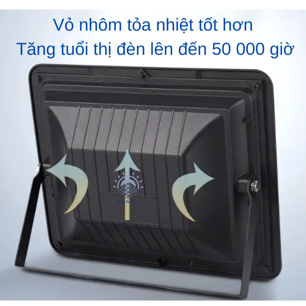 Đèn Năng Lượng Mặt Trời, Đèn Led Chống Lóa Cao Cấp 100W,200W,500W Khung Nhôm Bảo hành 2 năm